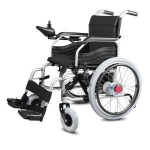Folding electric wheelchair with rear drive wheels and joystick control, Wheelchairs Kenya Nairobi CBD