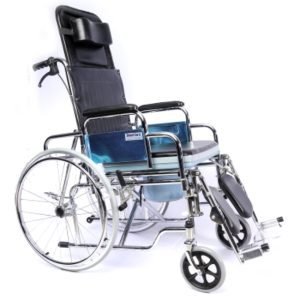 Heavy duty chrome plated reclining wheelchair rated to 120 kg with commode option, Wheelchairs Kenya Nairobi