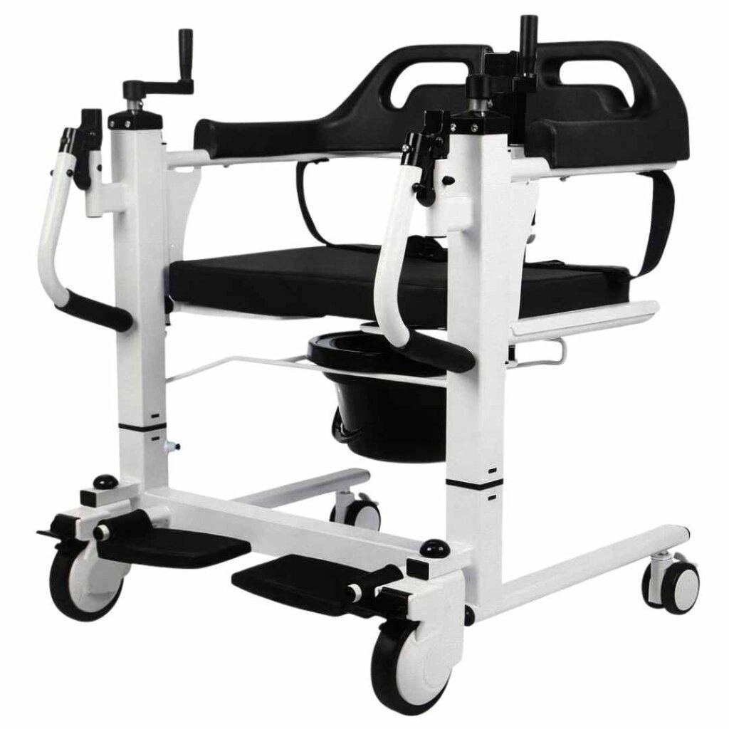 Manual dual-crank patient transfer chair with commode pail, Wheelchairs Kenya Nairobi