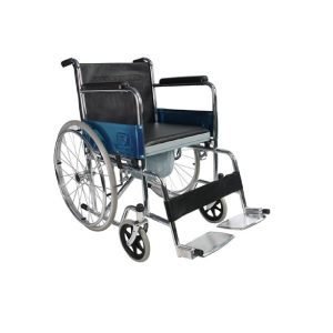 Commode wheelchair with removable bucket and flip up armrests for home care in Kenya, Wheelchairs Kenya Nairobi